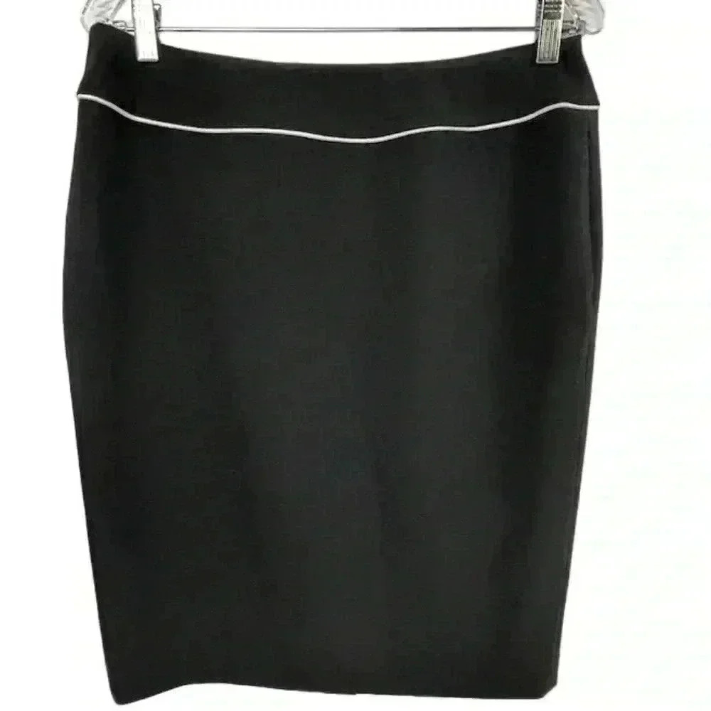 Black Label by Evan-Picone Women's Black Pencil Skirt Size 8 Formal